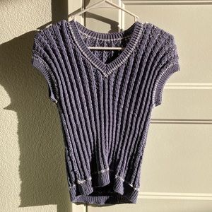 Trendy Blue Sweater Vest